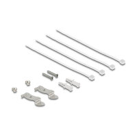 Delock Mini Desktop Patchpanel RJ45 Buchse 4 Port Cat.6A geschirmt schwarz - zur Montage an Tisch, Wand oder Hutschiene