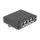 Delock Mini Desktop Patchpanel RJ45 Buchse 4 Port Cat.6A geschirmt schwarz - zur Montage an Tisch, Wand oder Hutschiene