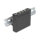Delock Mini Desktop Patchpanel RJ45 Buchse 4 Port Cat.6A geschirmt schwarz - zur Montage an Tisch, Wand oder Hutschiene