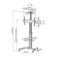 ROLINE LCD-/TV-Rollstnder, 37-70 Zoll, bis 50 kg,...