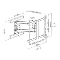 ROLINE PREMIUM TV-Wandhalterung, hoch-flexibel, 37-80...