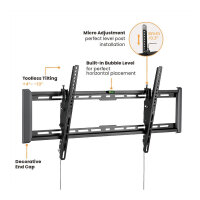 VALUE TV-Wandhalterung, neigbar, 43-90 Zoll, bis 75 kg
