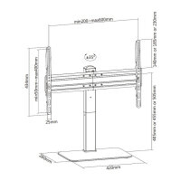 Equip Tischfuß 37"-70"/1TFT Universal TV 40Kg schwarz lite Retail