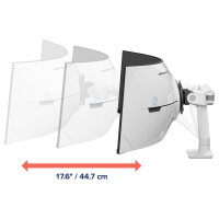 Ergotron HX Monitor Arm mit VHD-Gelenk, Tischhalterung (wei, fr 1000 R Curved Monitore)