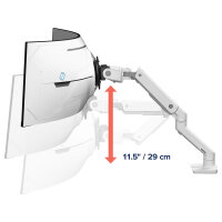 Ergotron HX Monitor Arm mit VHD-Gelenk, Tischhalterung (wei, fr 1000 R Curved Monitore)