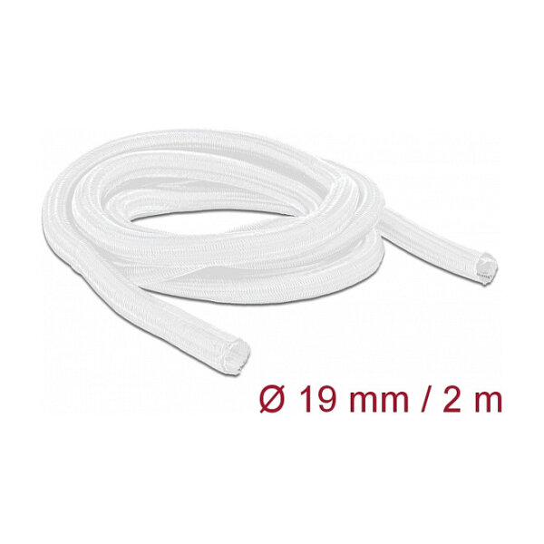 Geflechtschlauch selbstschließend 2 m x 19 mm weiß