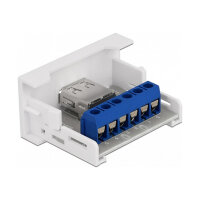 Easy 45 Modul USB 2.0 Typ-A Buchse zu Terminalblock 22,5 x 45 mm