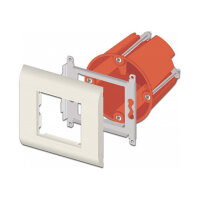Easy 45 Modulträger mit Abdeckrahmen 80 x 80 mm weiß