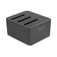 USB Dockingstation für 3 x SATA HDD / SSD mit 1:2 Klon Funktion