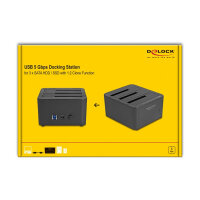 USB Dockingstation für 3 x SATA HDD / SSD mit 1:2 Klon Funktion