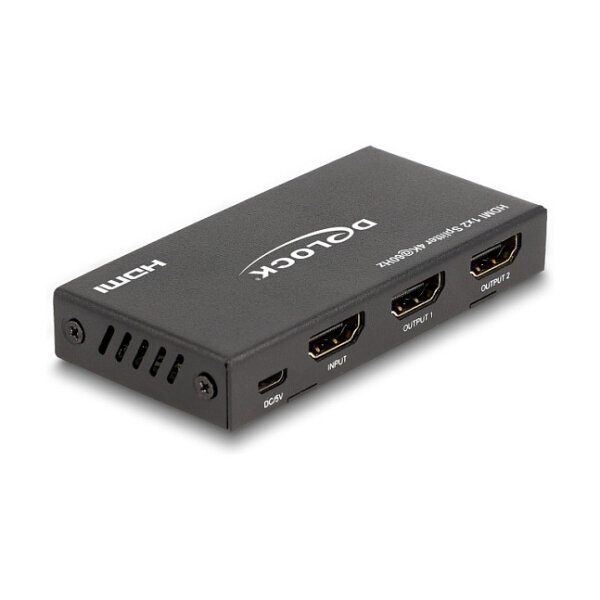 HDMI Splitter 1 x HDMI in zu 2 x HDMI out 4K 60 Hz mit Downscaler