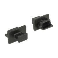 Staubschutz für USB 2.0 Mini-B Buchse mit Griff 10 Stück schwarz