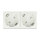 Easy 45 Schutzkontakt-Steckdose 45°-Anordnung 2-fach erweiterbar 45 x 45 mm