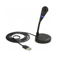 Delock USB Mikrofon mit Standfuß und Touch-Mute Taste