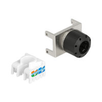 Keystone Modul RJ45 Buchse zu LSA Cat.6A 180° werkzeugfrei Metall