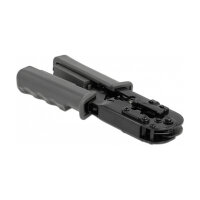 Crimpzange mit Abisolierer und Netzwerktester für 8P (RJ45), 6P (RJ12/11) oder 4P (RJ10) Stecker