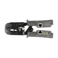 Crimpzange mit Abisolierer und Netzwerktester für 8P (RJ45), 6P (RJ12/11) oder 4P (RJ10) Stecker