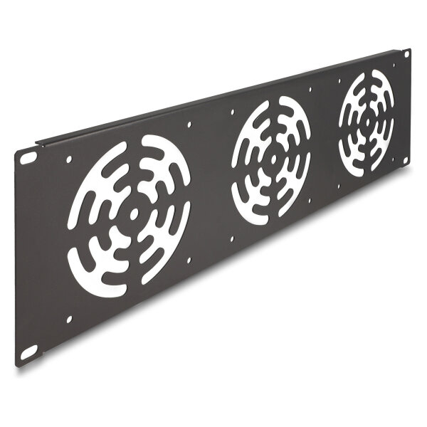 19? Rackblende für 3 Lüfter 120 x 120 mm 3 HE dunkelgrau