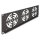 19? Rackblende für 3 Lüfter 120 x 120 mm 3 HE dunkelgrau