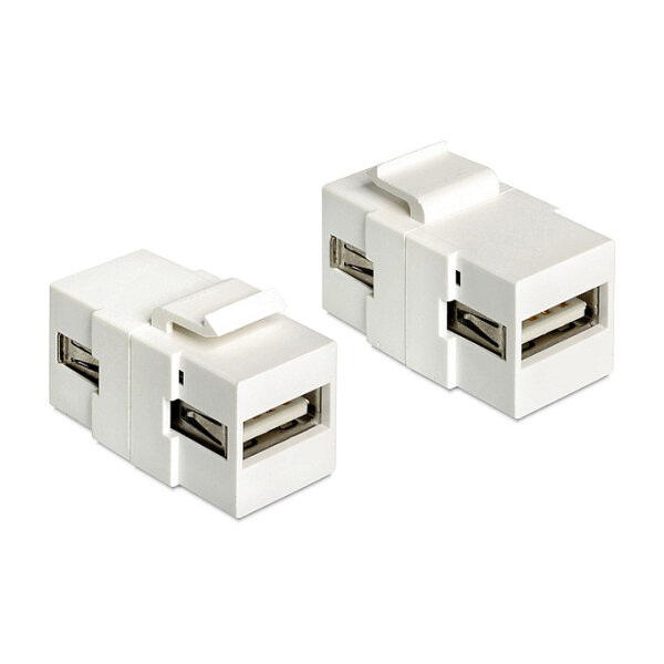Keystone Modul USB 2.0 A Buchse > USB 2.0 A Buchse weiß