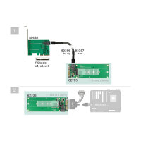Konverter SATA 22 Pin / SFF-8643 NVMe > 1 x M.2 Key M