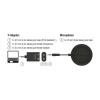 Kondensator Tisch Mikrofon Omnidirektional für Konferenz mit 3,5 mm Klinkenstecker 3 Pin