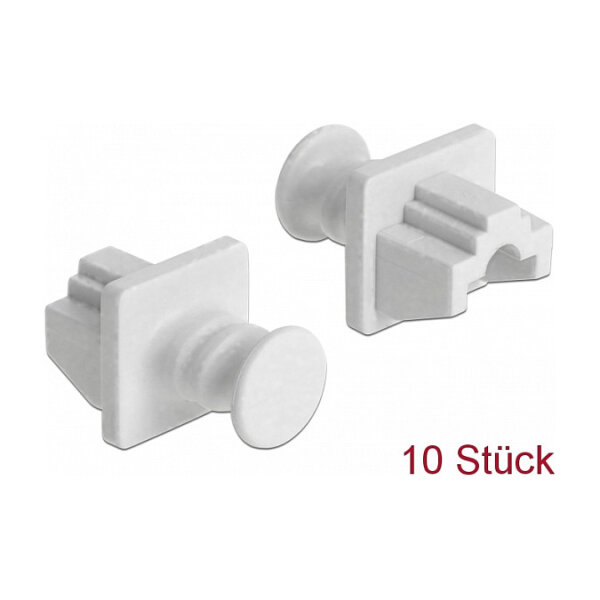Staubschutz für RJ45 Buchse 10 Stück weiß