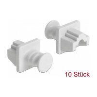 Staubschutz für RJ45 Buchse 10 Stück weiß