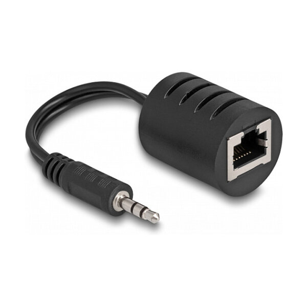 Stereo Audio Extender RJ45 Buchse zu 3,5 mm Klinkenstecker Cat.5 bis 50 m Set 2 Stück