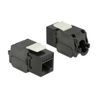 Keystone Modul RJ45 Buchse > LSA Cat.6A UTP schwarz
