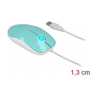 Optische 3-Tasten LED Maus USB Typ-A türkis