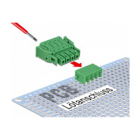 Terminalblock Set für Platine 4 Pin 3,81 mm Rastermaß horizontal