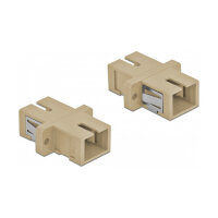 LWL Kupplung SC Simplex Buchse zu SC Simplex Buchse Multimode 4 Stück beige