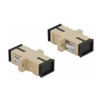 LWL Kupplung SC Simplex Buchse zu SC Simplex Buchse Multimode 4 Stück beige