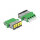 LWL Kupplung mit Laserschutzklappe LC Quad Buchse zu LC Quad Buchse Singlemode grün