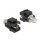 Keystone Modul IEC Stecker zu F Buchse schwarz