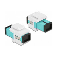 Keystone Modul SC Simplex Buchse zu SC Simplex Buchse aqua / weiß