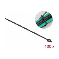 Blitzbinder wiederverwendbar L 200 x B 2,4 mm schwarz 100 Stück