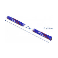 Geflechtschlauch dehnbar 2 m x 25 mm blau-rot-weiß