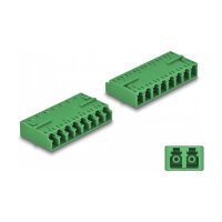 LWL Kupplung HD LC Octuplex Buchse zu LC Octuplex Buchse grün