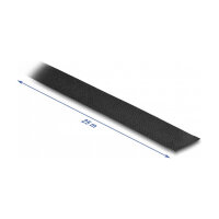 Gewebeband 25 m x 25 mm reißbar selbstklebend schwarz