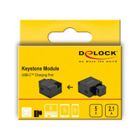 Keystone Modul mit USB Type-C™ Ladebuchse 2,1 A schwarz