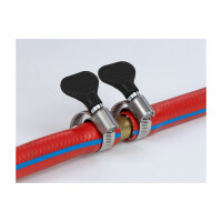 Schlauchschelle Edelstahl 400 SS mit Flügelmutter 8 - 12 mm 5 Stück schwarz