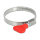 Schlauchschelle Edelstahl 400 SS mit Flügelmutter 40 - 60 mm 5 Stück rot