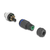 M12 Steckverbinder A-kodiert 8 Pin Stecker zur Montage mit Schraubanschluss