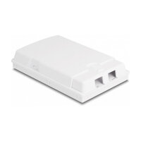 LWL Anschlussdose zur Wandmontage für 2 x SC Simplex oder LC Duplex weiß