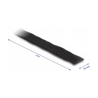 Klettband auf Rolle mit Schlaufe L 3 m x B 20 mm schwarz