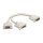 Adapter Y-Kabel Splitter D-Sub 15 Pin Stecker zu 2 x D-Sub 15 Pin Buchse mit Schrauben 30 cm