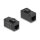 Keystone Modul RJ45 Buchse zu RJ45 Buchse Cat.6A UTP schwarz