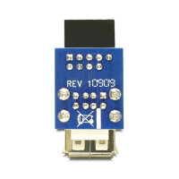 USB Pin Header Buchse > 2 x USB 2.0 Buchse - oben